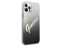 Funda r�gida Guess GUHCP12MPCUGLSBK para iPhone 12/12 Pro de 6,1" en negro/negro con dise�o de letra