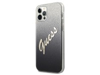 Funda rígida Guess GUHCP12LPCUGLSBK para iPhone 12 Pro Max de 6,7" en negro/negro con diseño de letr Funda rígida Guess GUHCP12LPCUGLSBK para iPhone 12 Pro Max de 6,7" en negro/negro con diseño de letr