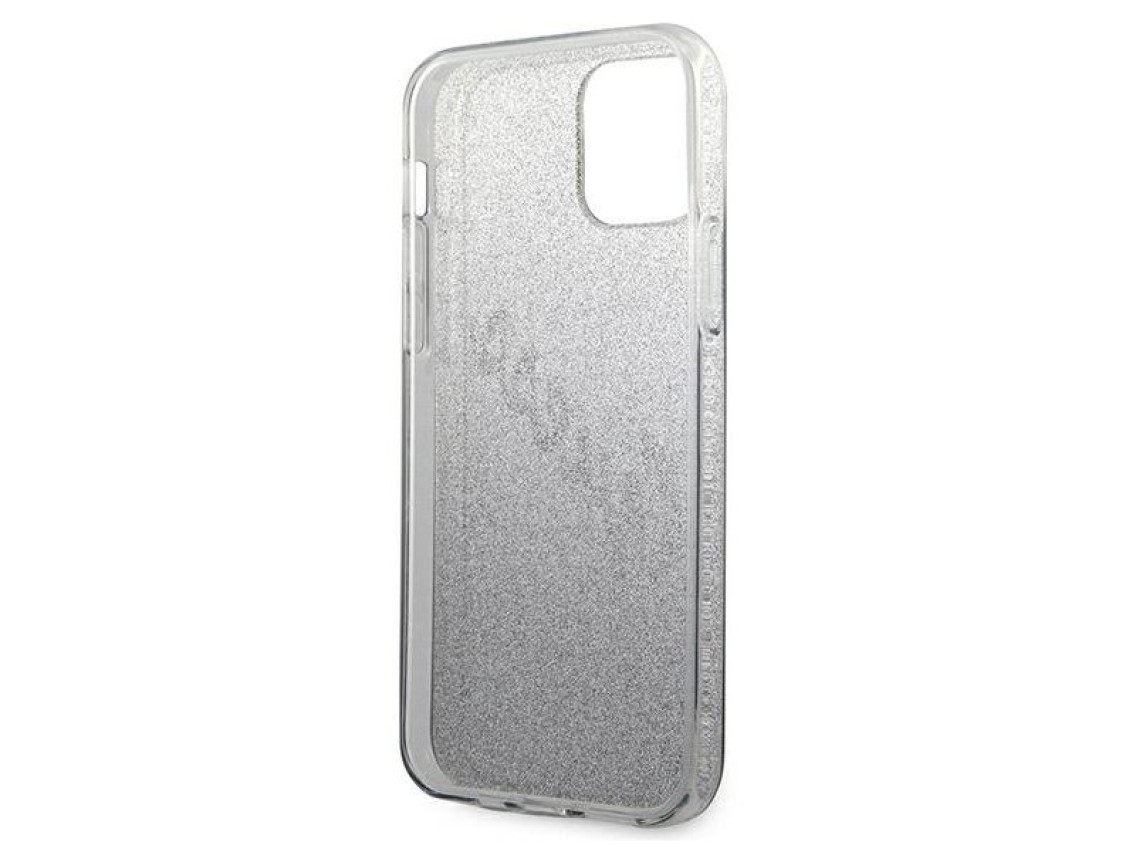 Funda r�gida Guess GUHCP12MPCUGLSBK para iPhone 12/12 Pro de 6,1" en negro/negro con dise�o de letra
