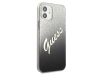 Capa rígida preta com glitter degradê e escrita "GUHCP12SPCUGLSBK" para iPhone 12 mini de 5,4". Capa rígida preta com glitter degradê e escrita "GUHCP12SPCUGLSBK" para iPhone 12 mini de 5,4".