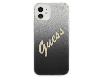 Capa rígida preta com glitter degradê e escrita "GUHCP12SPCUGLSBK" para iPhone 12 mini de 5,4". Capa rígida preta com glitter degradê e escrita "GUHCP12SPCUGLSBK" para iPhone 12 mini de 5,4".