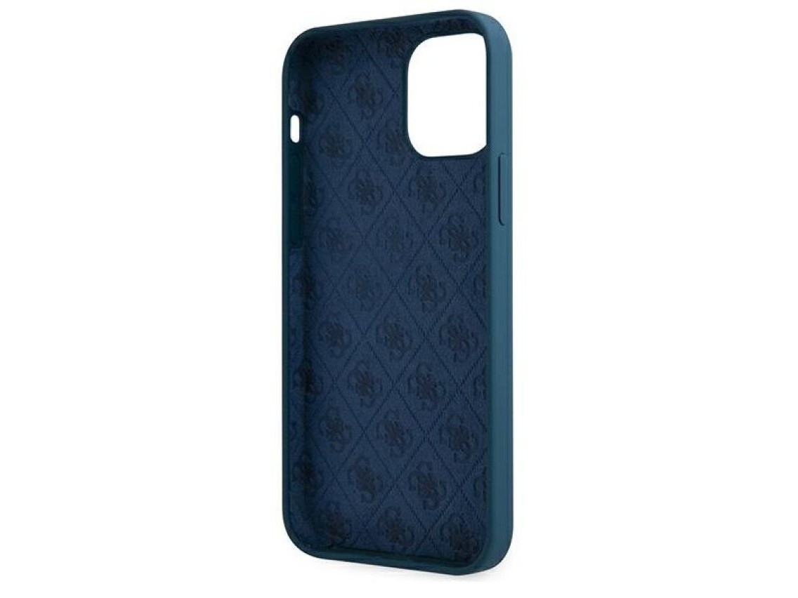 Guess GUHCP12LLSLMGBL iPhone 12 Pro Max 6.7" blue/blue hardcase Metal Logo Script
