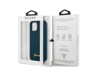 Capa rígida Guess GUHCP12SLSLMGBL para iPhone 12 mini 5.4" azul/azul com logo em estilo manuscrito. Capa rígida Guess GUHCP12SLSLMGBL para iPhone 12 mini 5.4" azul/azul com logo em estilo manuscrito.