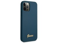 Guess GUHCP12LLSLMGBL iPhone 12 Pro Max 6.7" blue/blue hardcase Metal Logo Script Guess GUHCP12LLSLMGBL iPhone 12 Pro Max 6.7" blue/blue hardcase Metal Logo Script