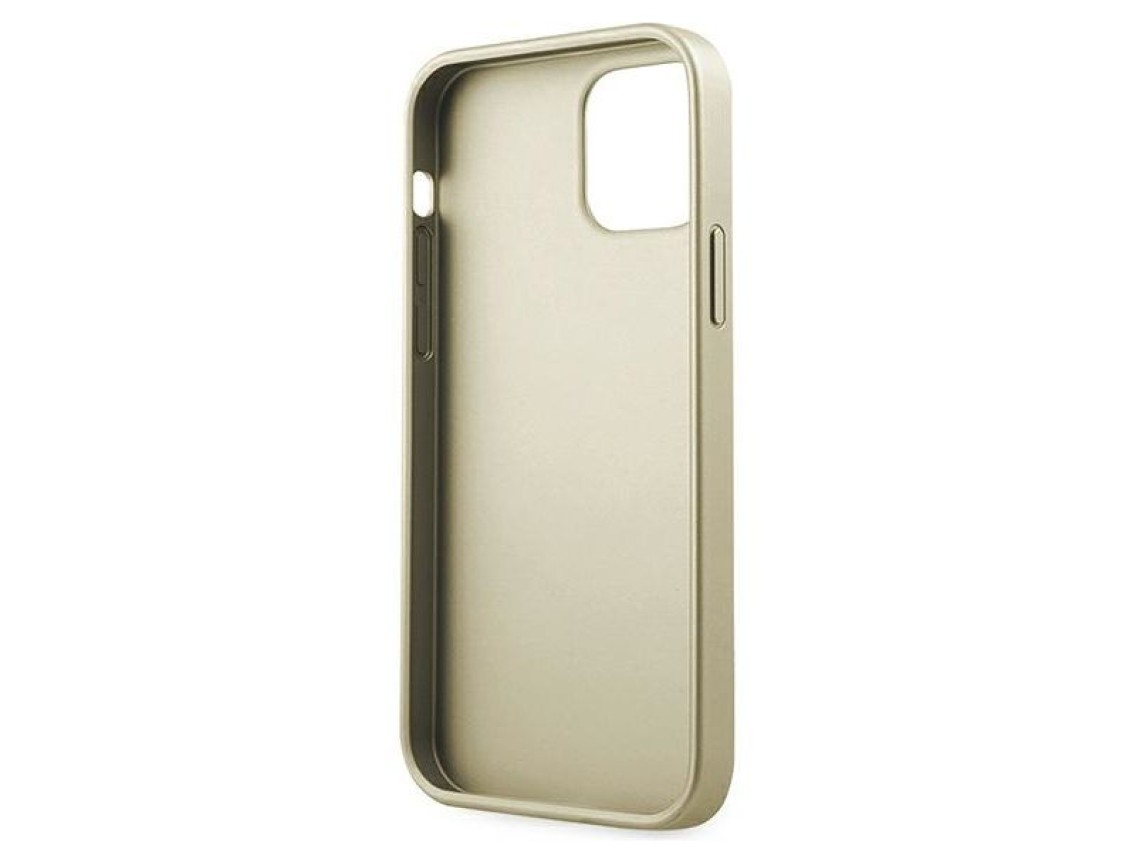 Capa rígida dourada/dourada iridescente Guess GUHCP12LIGLGO para iPhone 12 Pro Max 6.7"