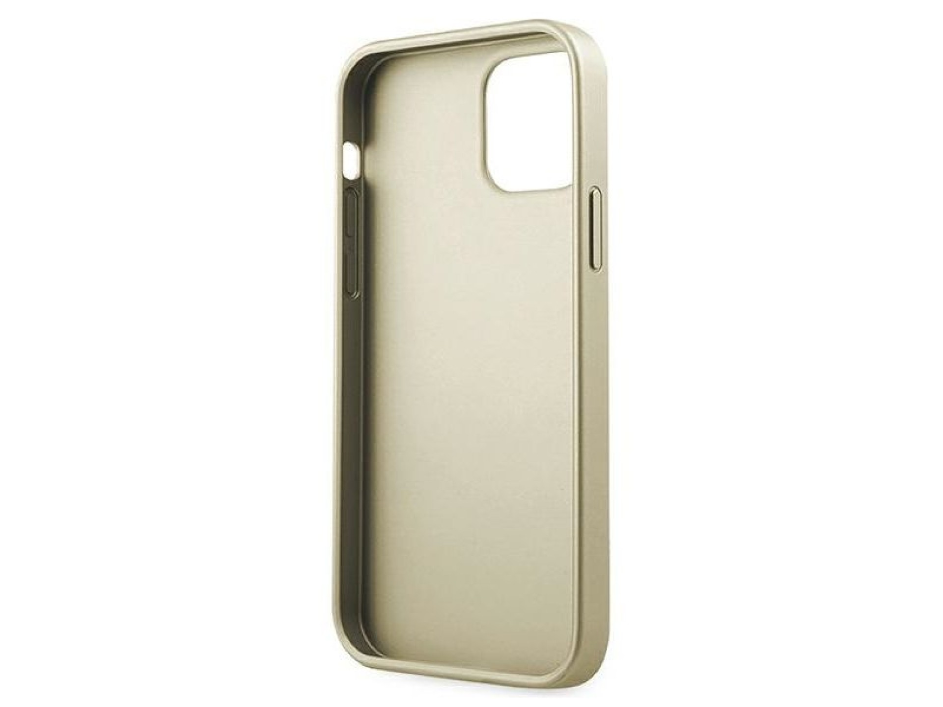 Capa rígida dourada/dourada iridescente Guess GUHCP12LIGLGO para iPhone 12 Pro Max 6.7