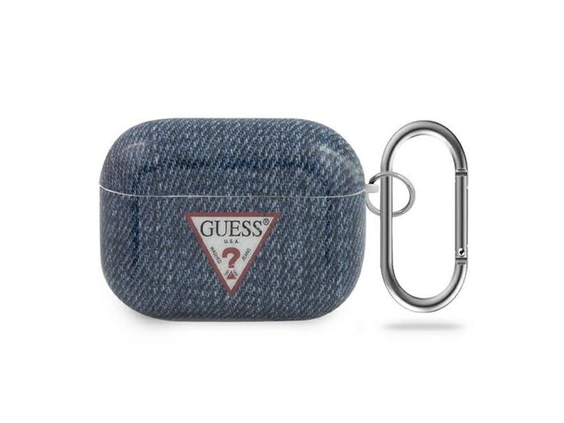 Funda para AirPods Pro Guess GUACAPTPUJULDB, color azul marino/azul oscuro, colección Jeans.