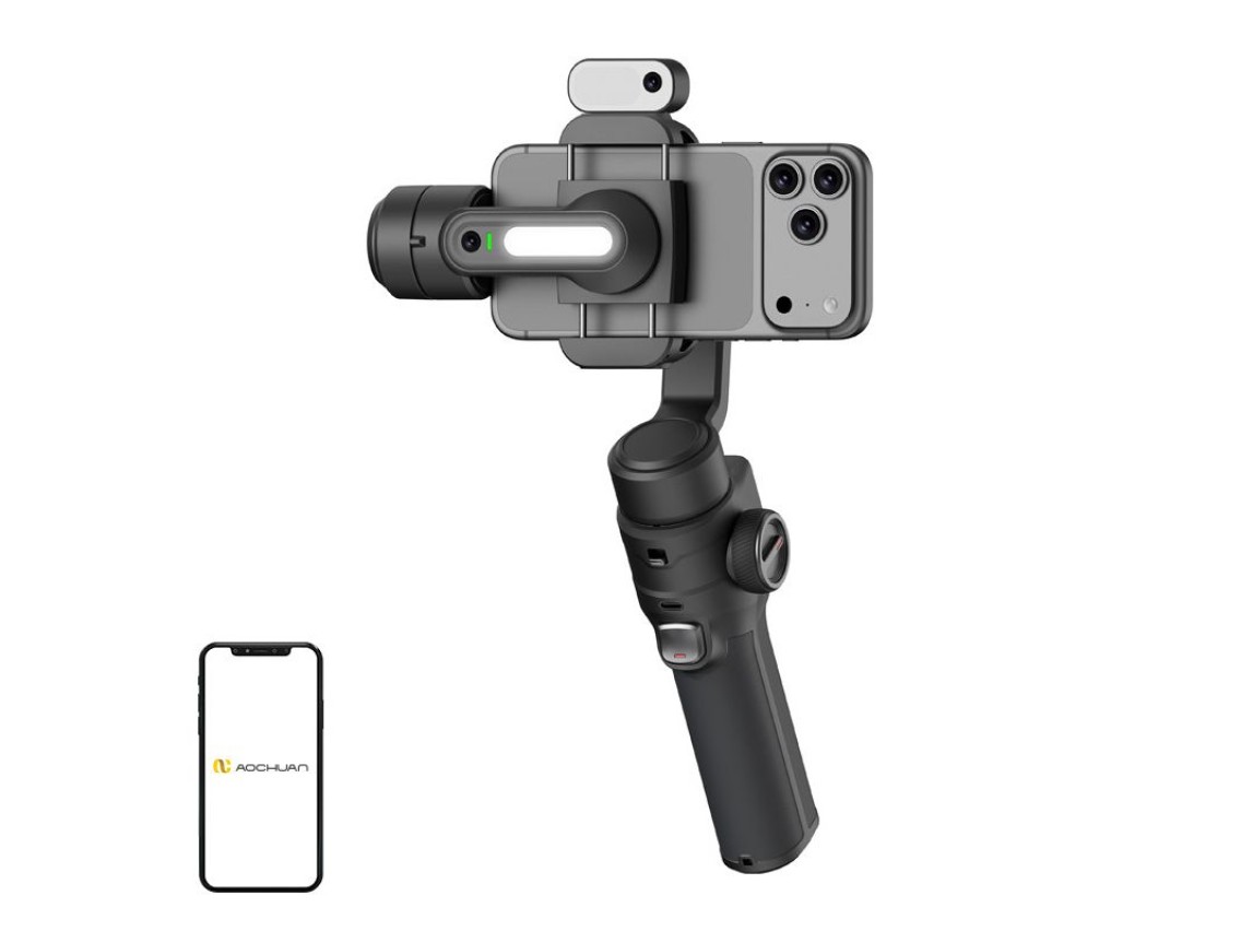 Gimbal AOCHUAN S3 com sensor de IA (preto)