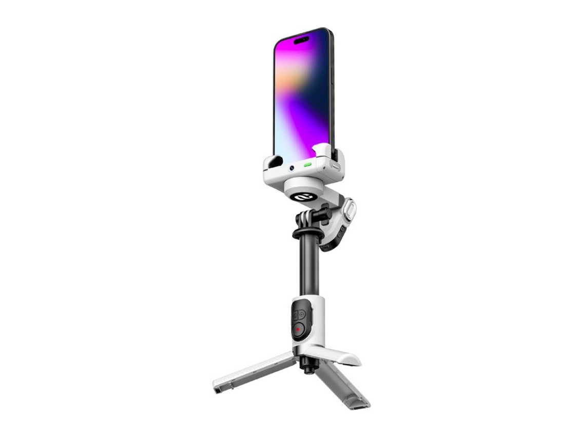 Estabilizador AOCHUAN M1 Pro con iluminación RGB (blanco)
