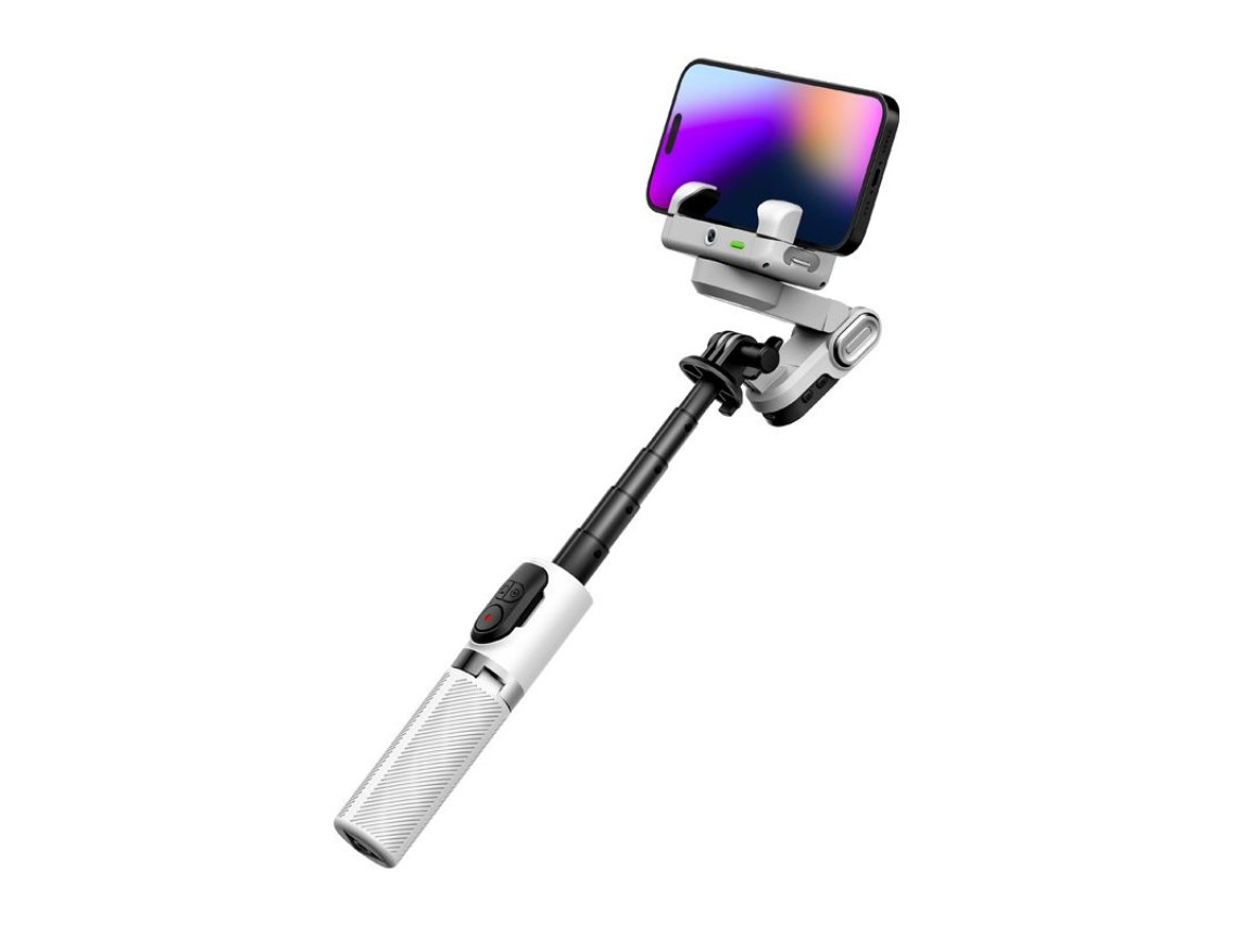 Estabilizador AOCHUAN M1 Pro con iluminación RGB (blanco)