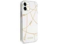 Capa rígida branca/branca Guess GUHCP12SPCUCHWH para iPhone 12 mini 5.4" - Coleção Corrente Dourada Capa rígida branca/branca Guess GUHCP12SPCUCHWH para iPhone 12 mini 5.4" - Coleção Corrente Dourada