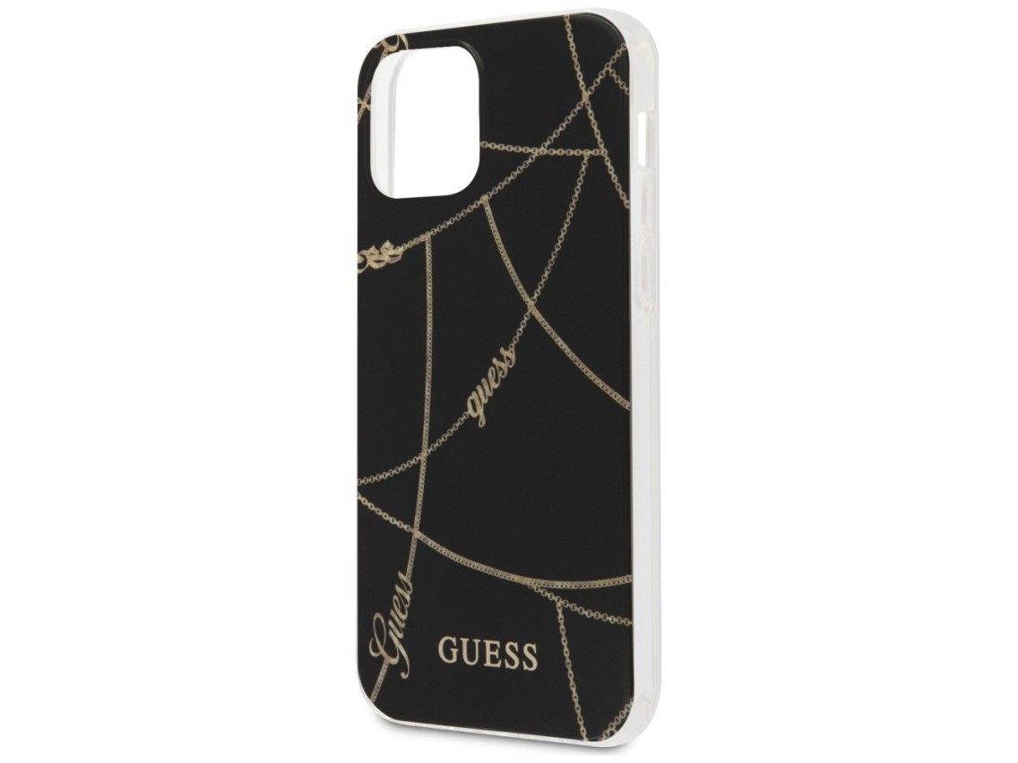 Guess GUHCP12SPCUCHBK iPhone 12 mini 5.4" black/black hardcase Gold Chain Collection