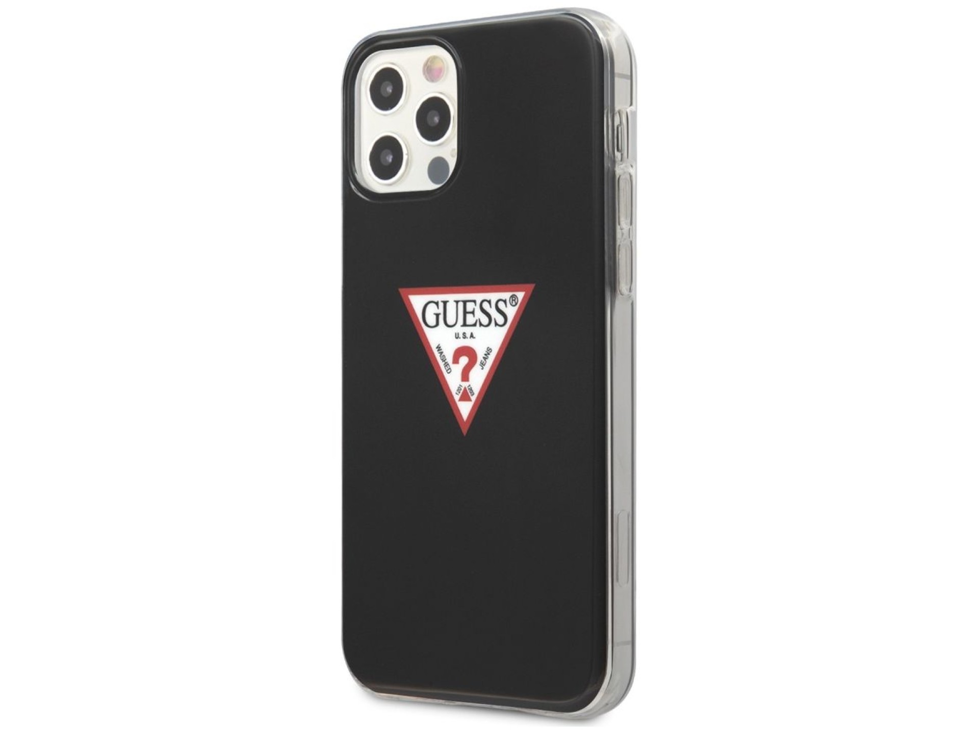 Capa rígida preta/preta Guess GUHCP12LPCUCTLBK para iPhone 12 Pro Max 6.7