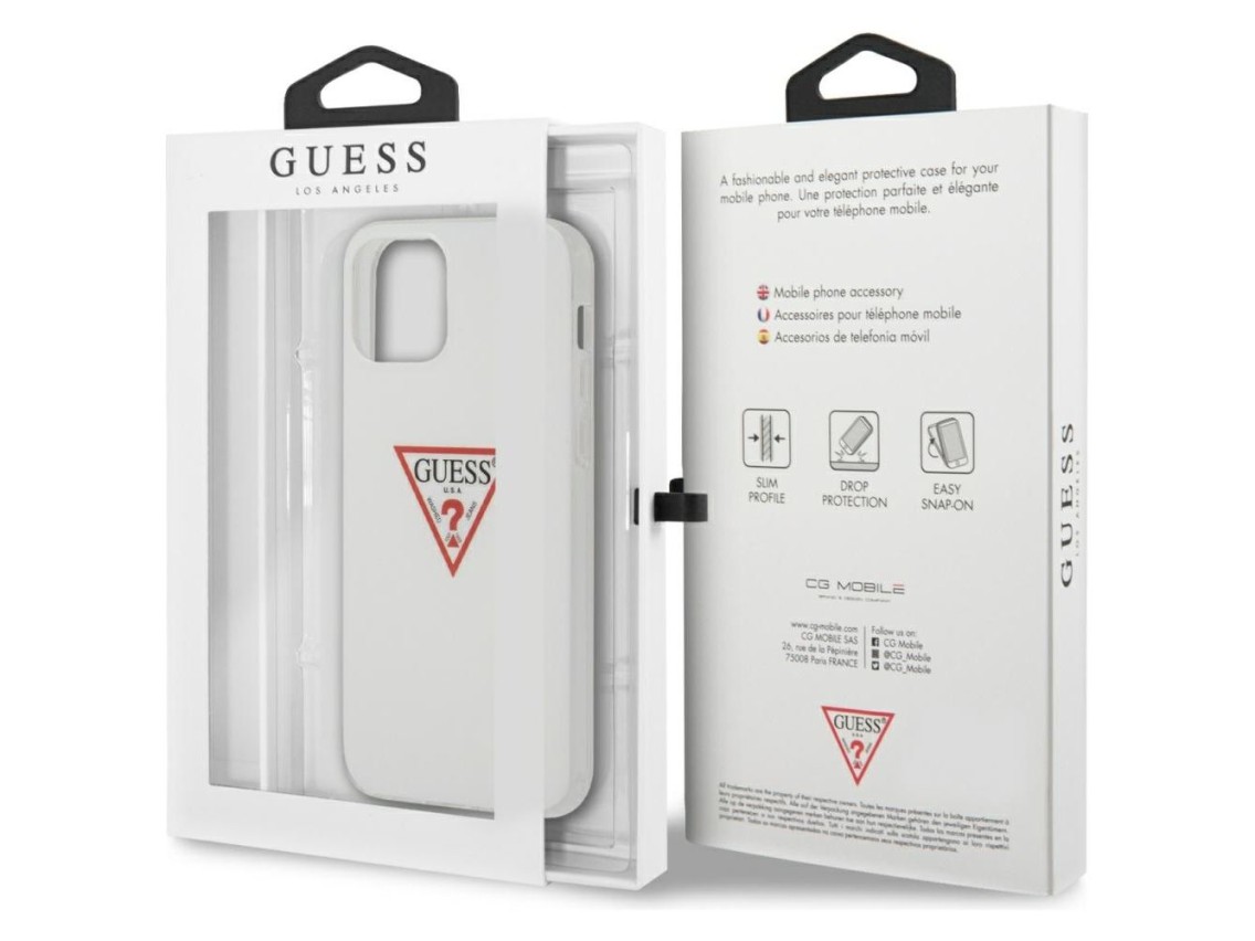 Guess GUHCP12MPCUCTLWH iPhone 12/12 Pro 6.1" white/white hardcase Triangle Collection
