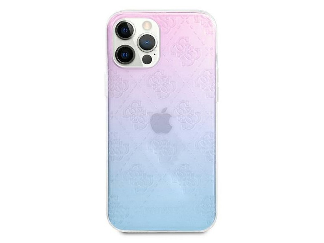 Funda Guess 4G con estampado 3D para iPhone 12 Pro Max - Azul y rosa