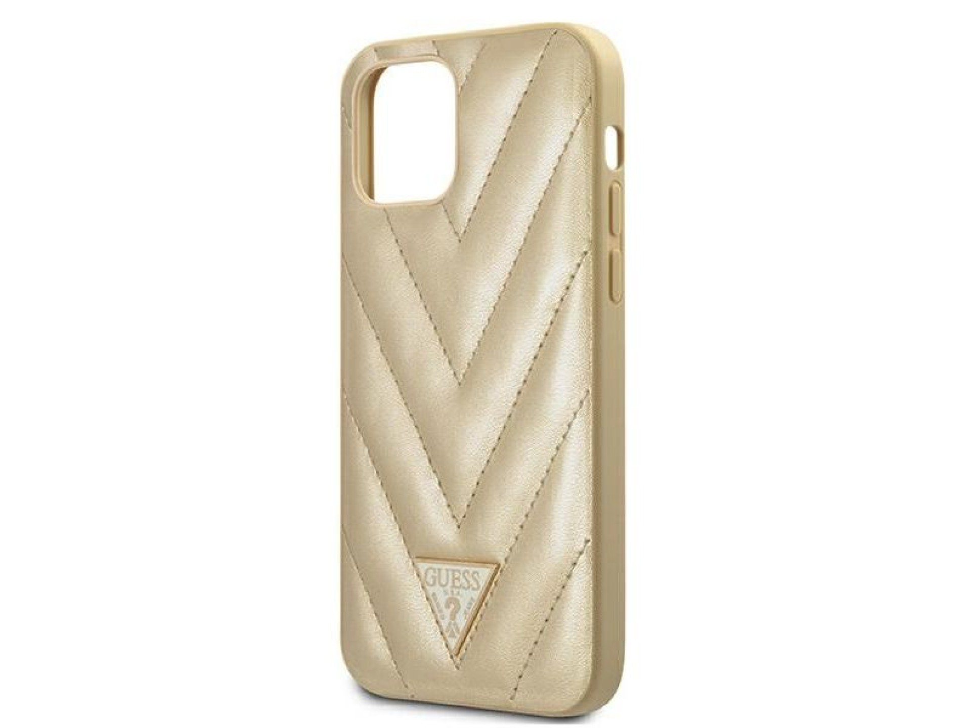 Capa rígida dourada/dourada Guess GUHCP12SPUVQTMLBE para iPhone 12 mini 5.4