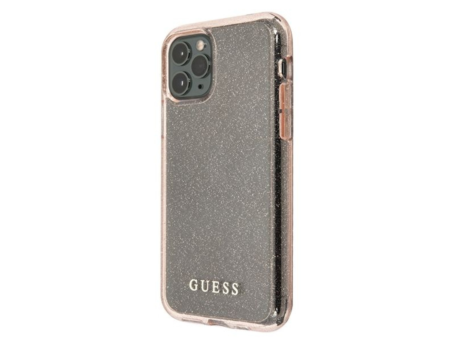Guess GUHCN65PCGLPI iPhone 11 Pro Max pink/pink hard case Glitter