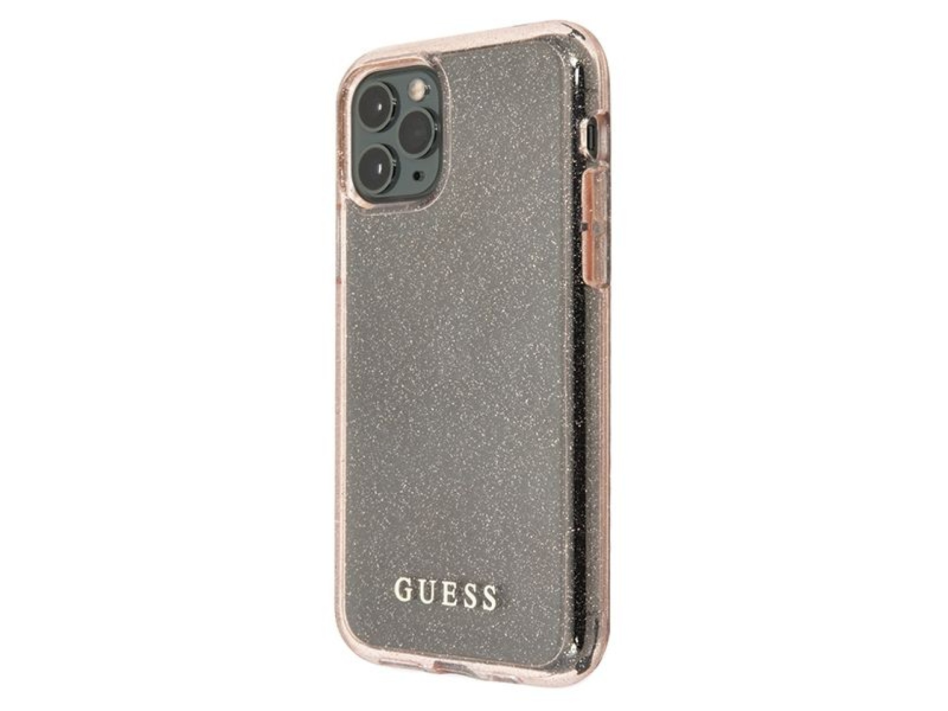 Funda rígida rosa/rosa con purpurina Guess GUHCN58PCGLPI para iPhone 11 Pro