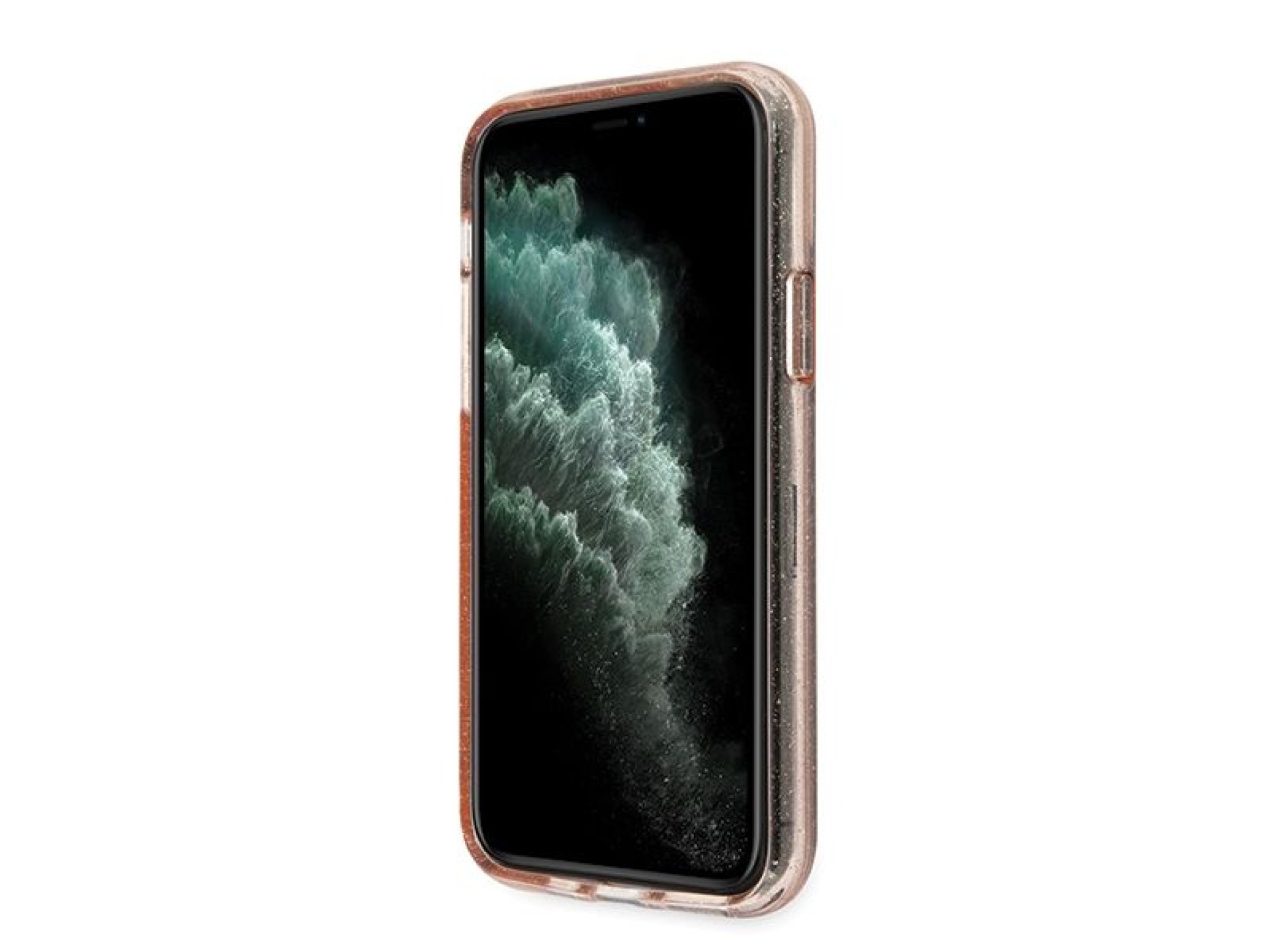 Funda rígida rosa/rosa con purpurina Guess GUHCN58PCGLPI para iPhone 11 Pro