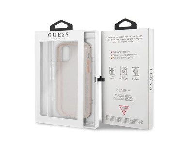 Funda rígida rosa/rosa con purpurina Guess GUHCN65PCGLPI para iPhone 11 Pro Max Funda rígida rosa/rosa con purpurina Guess GUHCN65PCGLPI para iPhone 11 Pro Max