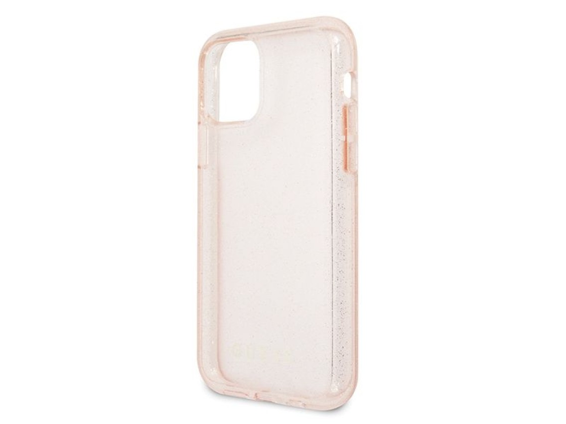 Funda rígida rosa/rosa con purpurina Guess GUHCN58PCGLPI para iPhone 11 Pro