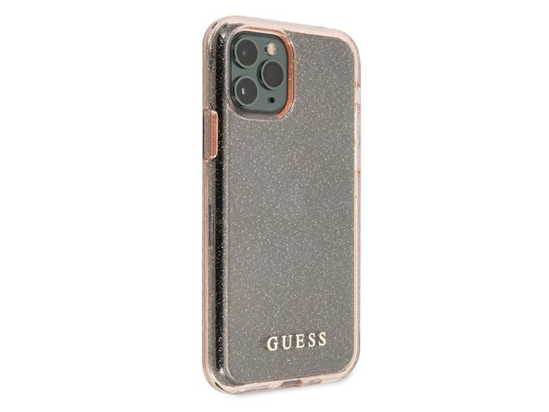 Guess GUHCN65PCGLPI iPhone 11 Pro Max pink/pink hard case Glitter