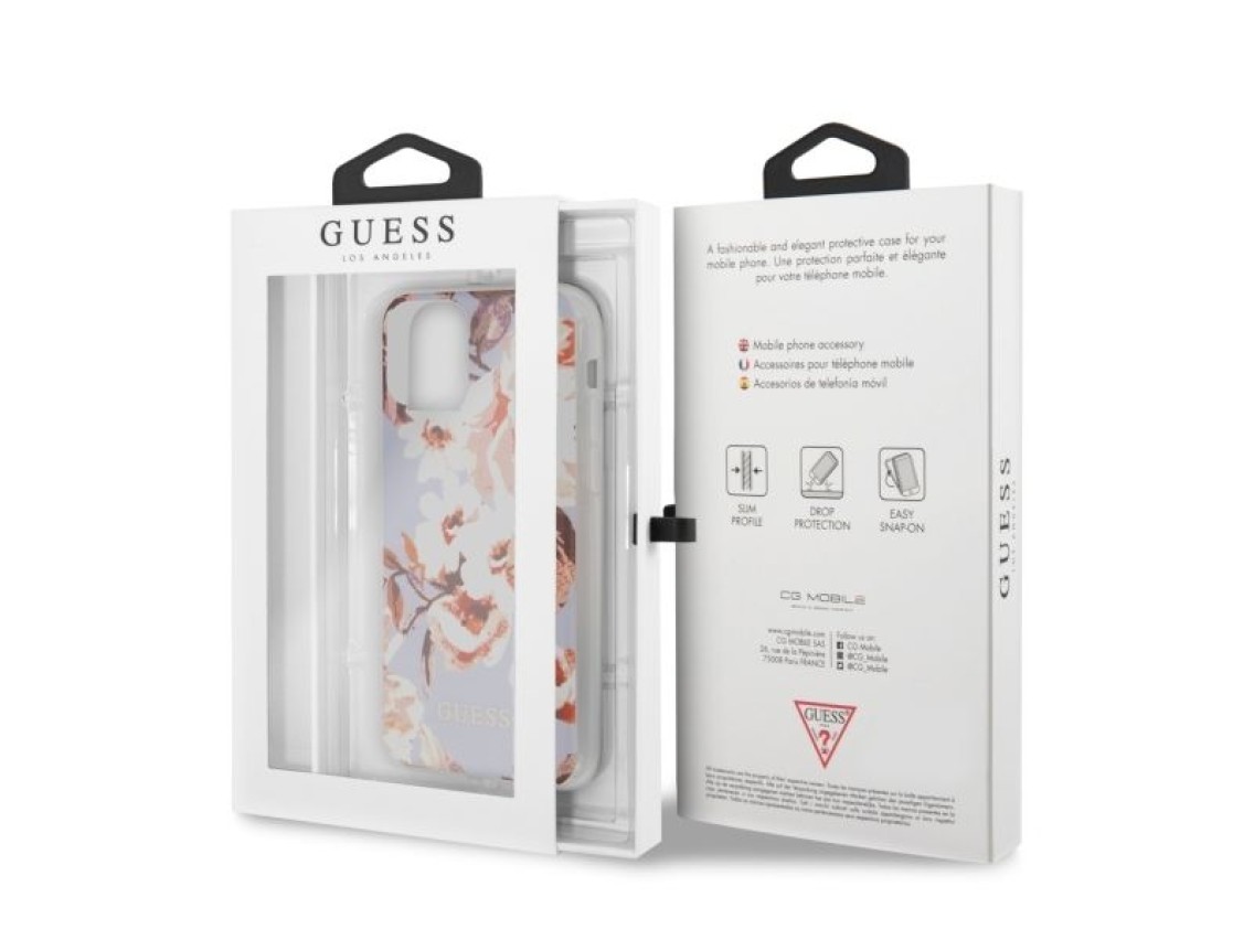 Guess GUHCN65IMLFL02 iPhone 11 Pro Max lil�s/lil�s N�2 Cole��o de Flores