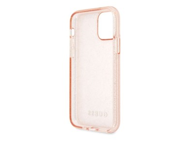 Funda rígida rosa/rosa con purpurina Guess GUHCN65PCGLPI para iPhone 11 Pro Max Funda rígida rosa/rosa con purpurina Guess GUHCN65PCGLPI para iPhone 11 Pro Max