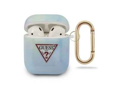 Capa para AirPods Guess GUACA2TPUMCGC02, azul/azul, cole��o Tie & Dye