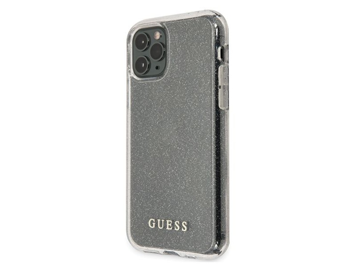 Guess GUHCN65PCGLSI iPhone 11 Pro Max silver/silver hard case Glitter