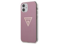 Capa r�gida rosa/rosa met�lica Guess GUHCP12SPCUMPTPI para iPhone 12 mini 5.4"