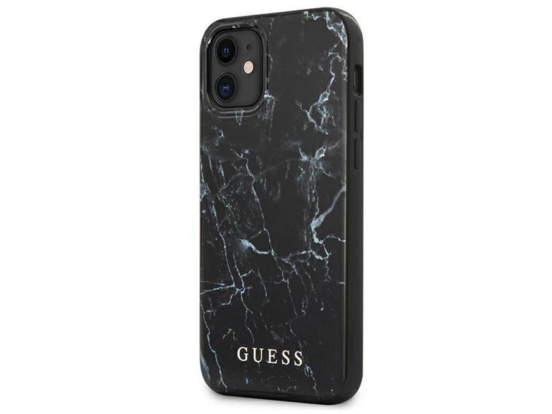 Funda Guess Marble para iPhone 12 mini - Negra