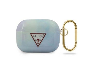 Capa Guess GUACAPTPUMCGC02 para AirPods Pro, cole��o Tie & Dye azul/azul