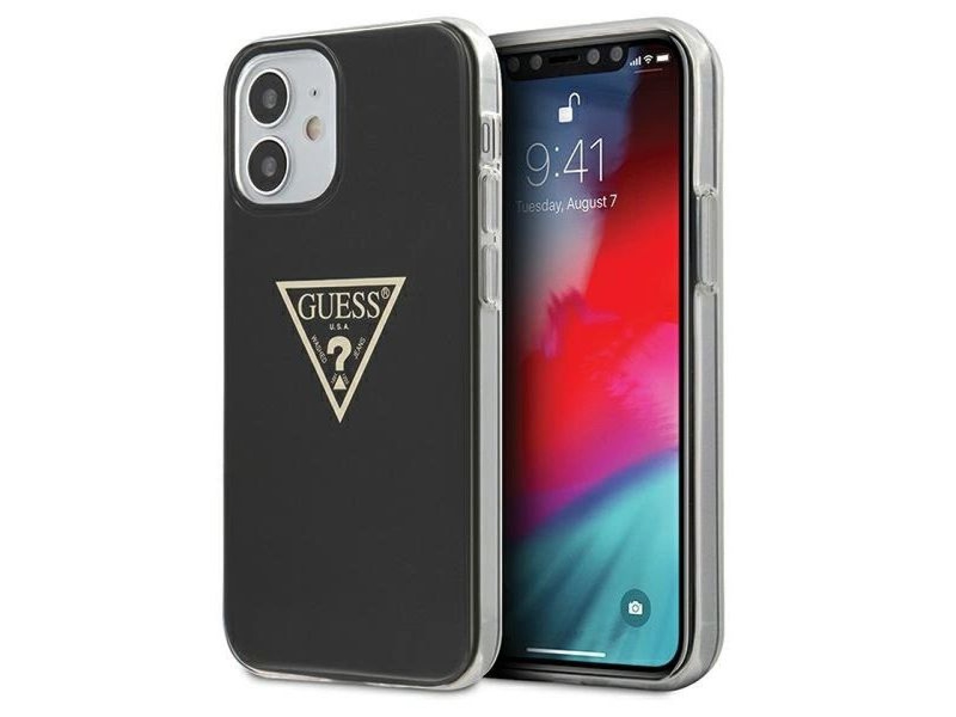 Funda rígida Guess GUHCP12SPCUMPTBK para iPhone 12 mini de 5,4