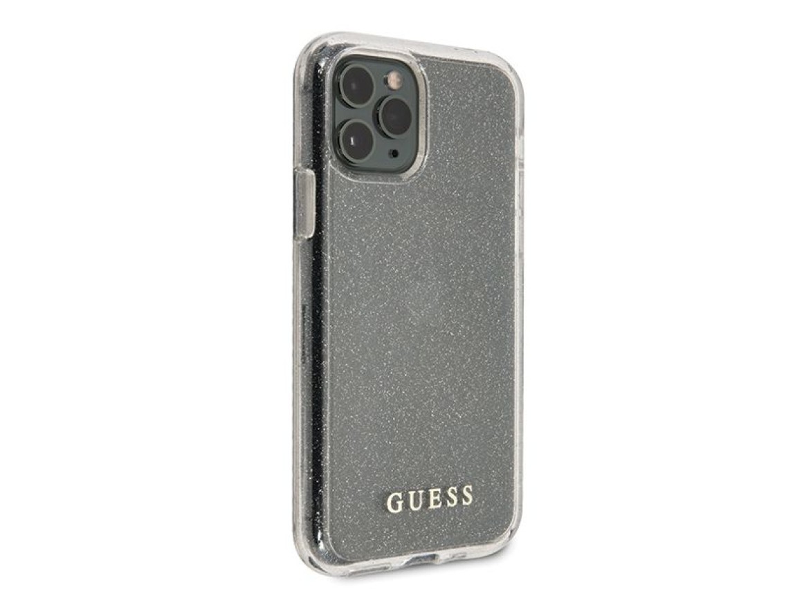 Guess GUHCN58PCGLSI iPhone 11 Pro silver/silver hard case Glitter