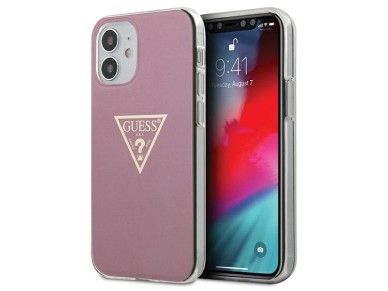 Guess GUHCP12SPCUMPTPI iPhone 12 mini 5.4" pink/pink hardcase Metallic Collection