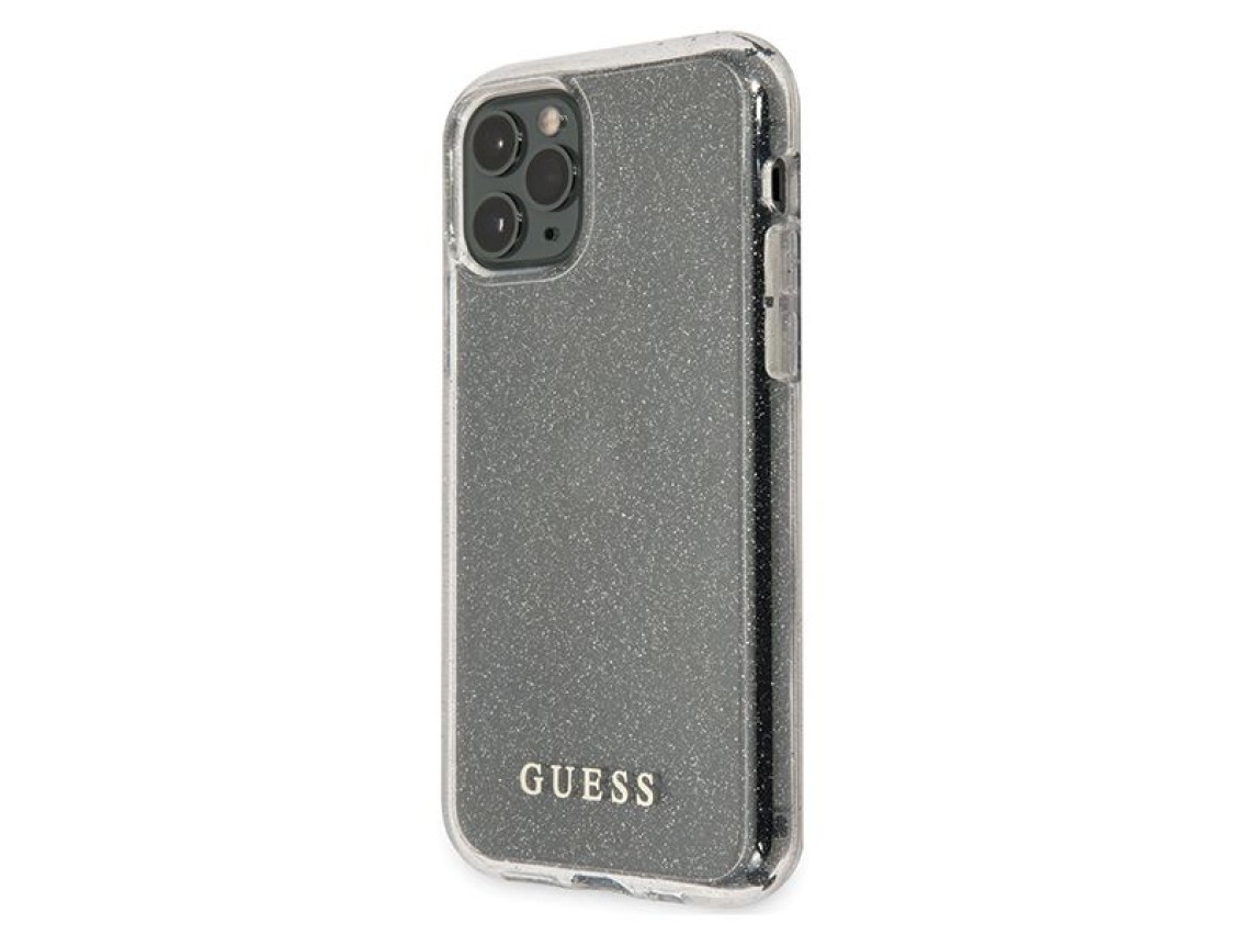 Guess GUHCN58PCGLSI iPhone 11 Pro silver/silver hard case Glitter