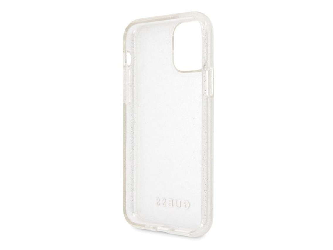 Guess GUHCN65PCGLSI iPhone 11 Pro Max silver/silver hard case Glitter
