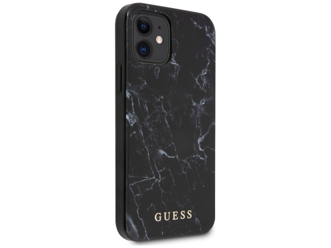 Funda Guess Marble para iPhone 12 mini - Negra
