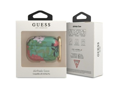 Capa Guess GUACAPTPUBKFL01 para AirPods Pro verde/verde N.1 Cole��o Flor
