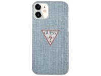Funda rígida Guess GUHCP12SPCUJULLB para iPhone 12 mini de 5,4" en azul/azul claro, colección Jeans Funda rígida Guess GUHCP12SPCUJULLB para iPhone 12 mini de 5,4" en azul/azul claro, colección Jeans