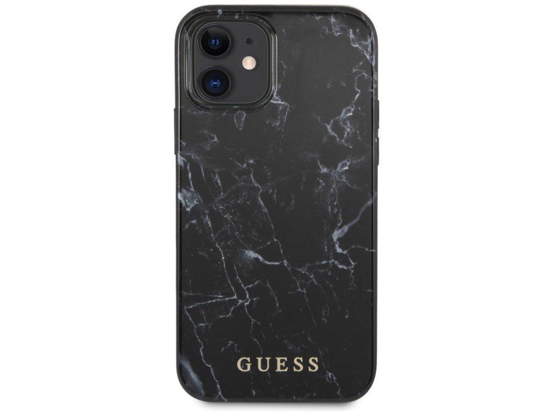 Funda Guess Marble para iPhone 12 mini - Negra