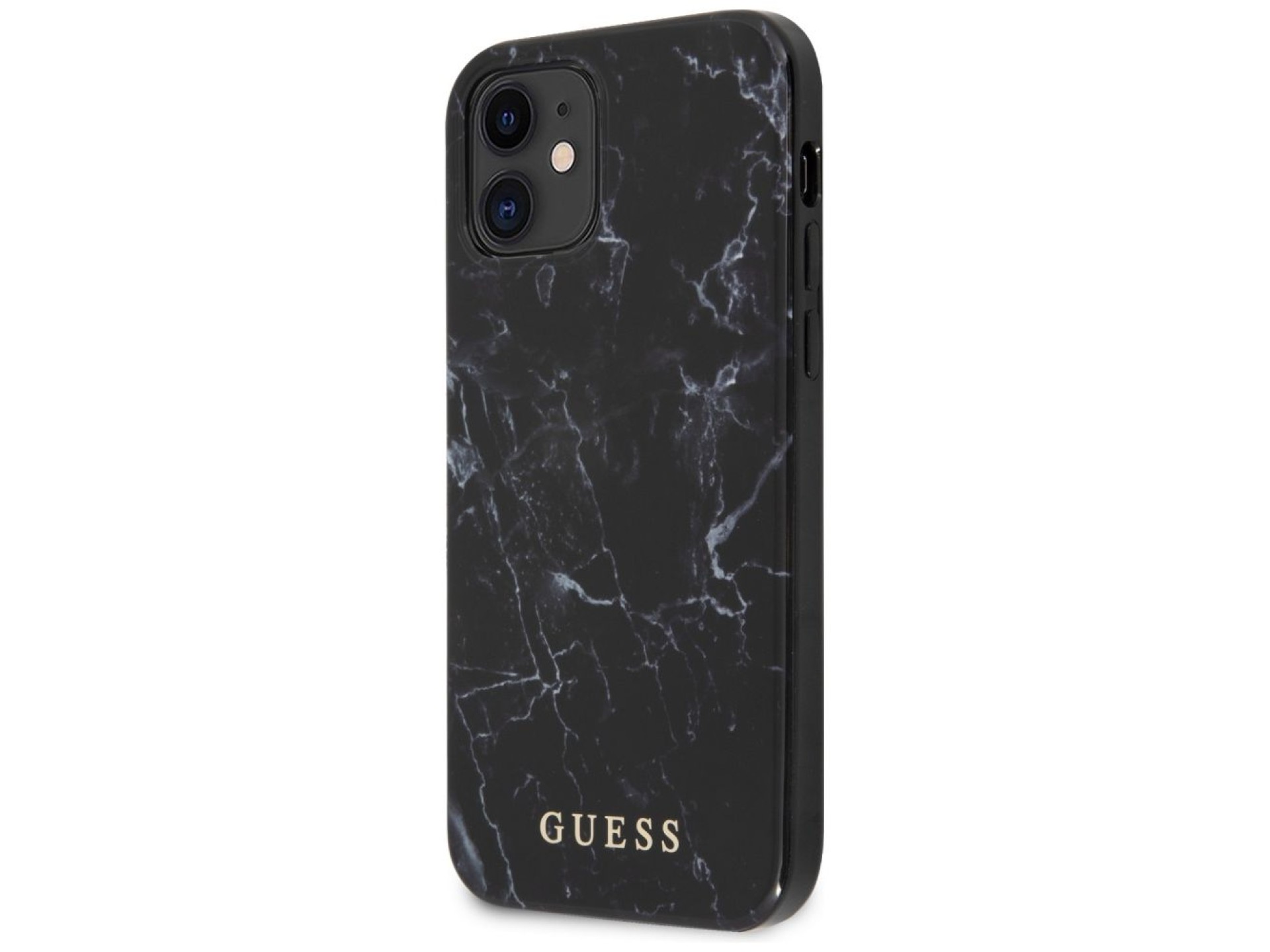 Funda Guess Marble para iPhone 12 mini - Negra