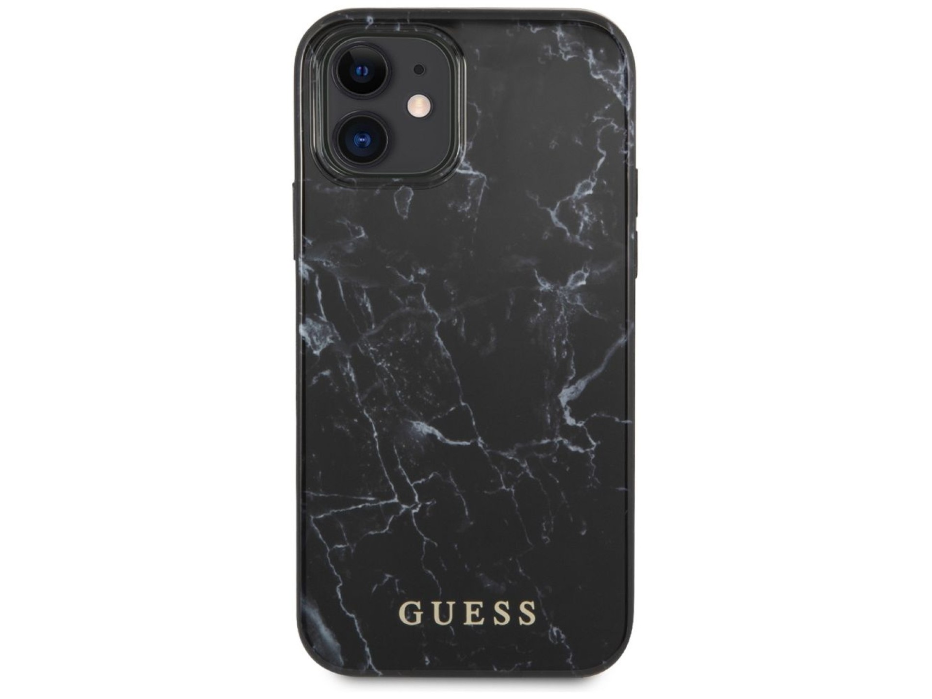 Funda Guess Marble para iPhone 12 mini - Negra