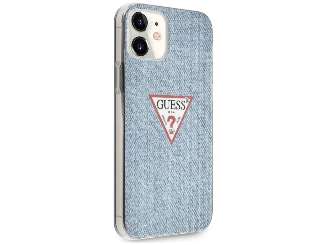 Funda rígida Guess GUHCP12SPCUJULLB para iPhone 12 mini de 5,4" en azul/azul claro, colección Jeans