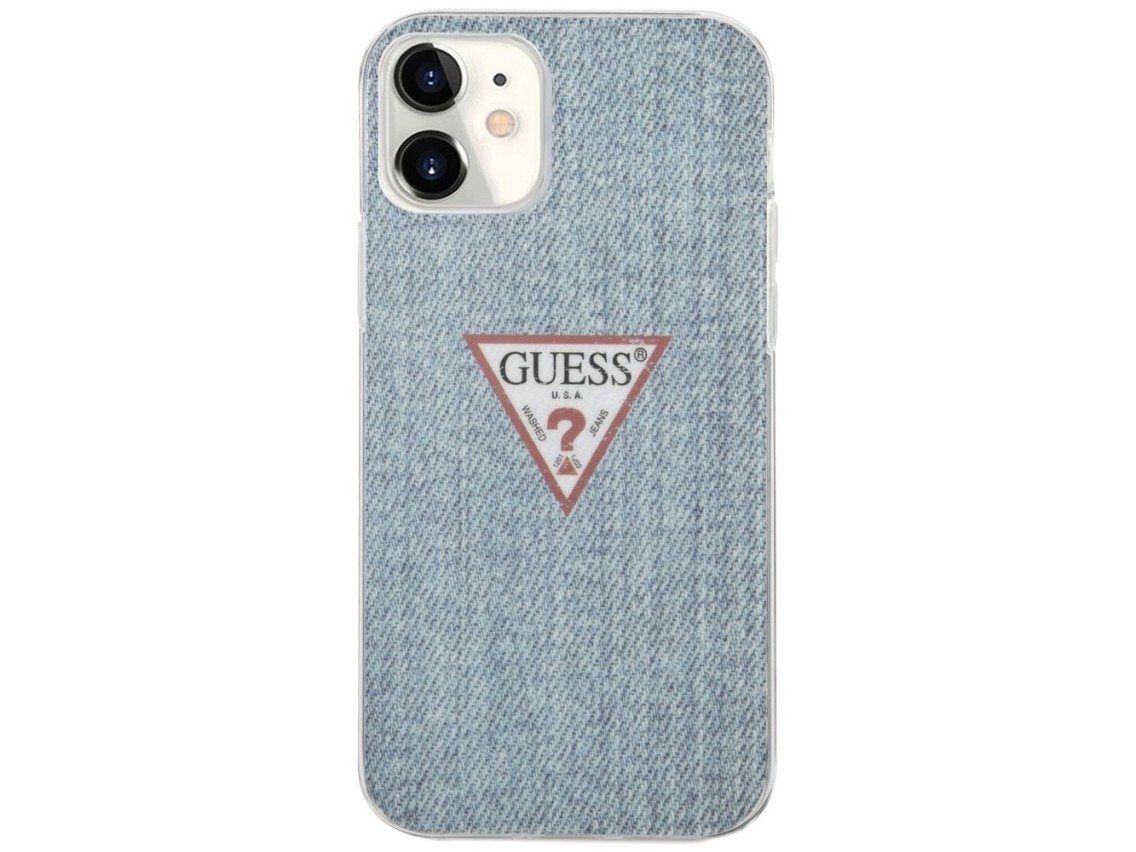 Funda rígida Guess GUHCP12SPCUJULLB para iPhone 12 mini de 5,4" en azul/azul claro, colección Jeans
