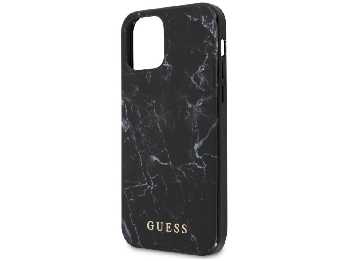 Funda Guess Marble para iPhone 12 mini - Negra