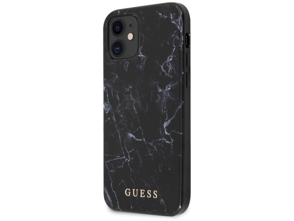 Funda Guess Marble para iPhone 12 mini - Negra