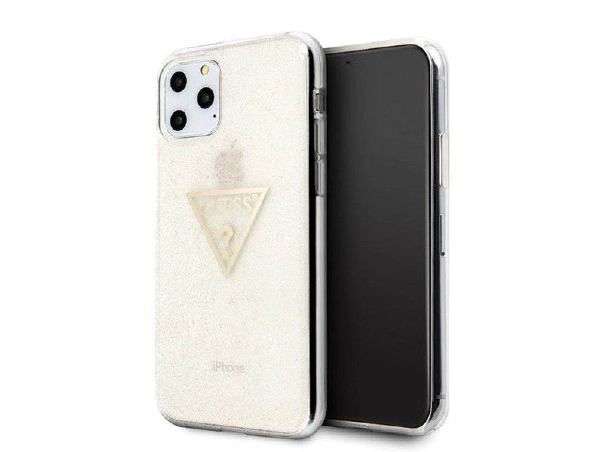 Guess GUHCN58SGTLGO iPhone 11 Pro gold/gold hard case Glitter Triangle