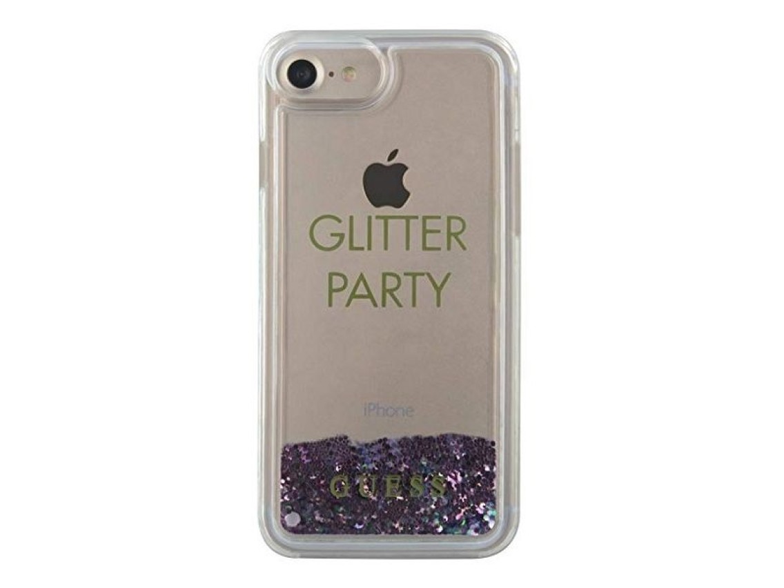 Guess GUHCP7GLUQPU iPhone 6/7/8 /SE 2020 / SE 2022 purple/purple hard case Liquid Glitter Party